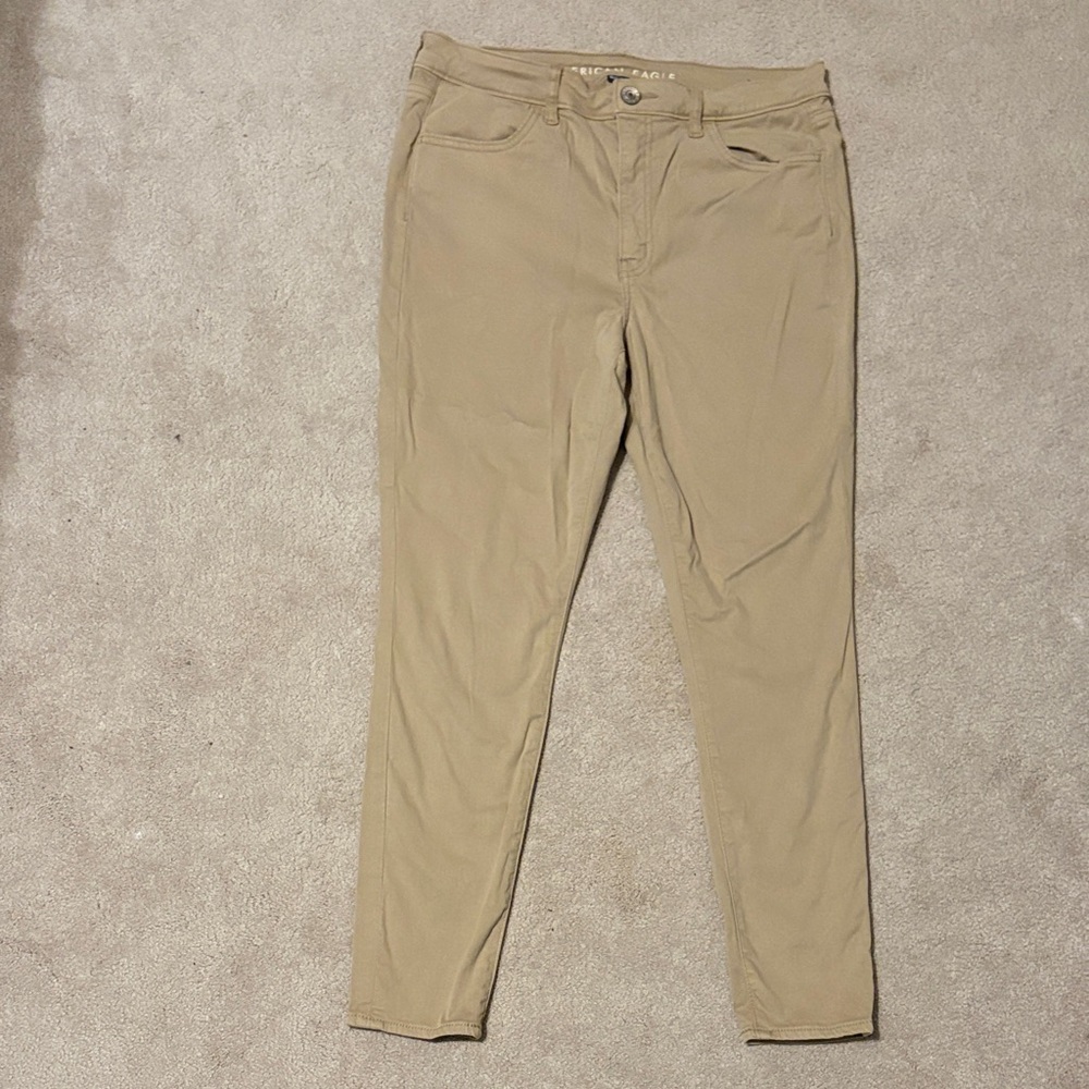 American Eagle Khaki Stretch Skinny Pants
